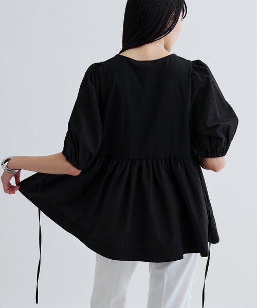 GALLEST（ギャレスト）の「ハートネックペプラムカットソー（Tシャツ/カットソー・レディース・ホワイト/ブラック/ライトブルー・38）」の11枚目の写真