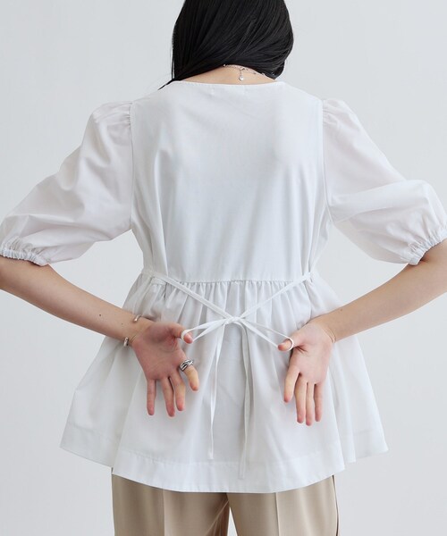 GALLEST（ギャレスト）の「ハートネックペプラムカットソー（Tシャツ/カットソー・レディース・ホワイト/ブラック/ライトブルー・38）」の18枚目の写真