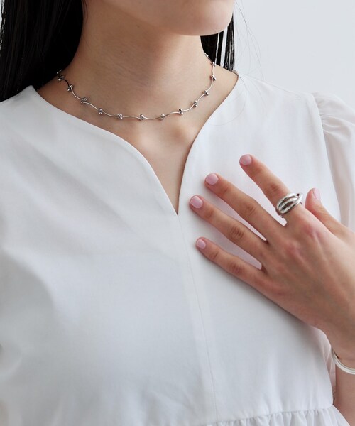 GALLEST（ギャレスト）の「ハートネックペプラムカットソー（Tシャツ/カットソー・レディース・ホワイト/ブラック/ライトブルー・38）」の21枚目の写真