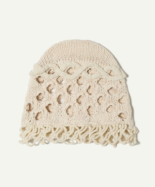 leinwande ラインヴァンド　Mix Yarn Crochet Hat セール】Mix Yarn Crochet Hat（ニット/セーター）｜leinwande（ライン