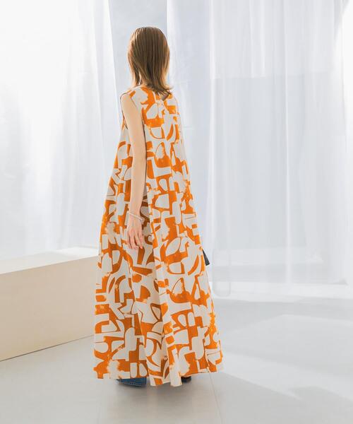 URBAN RESEARCH ROSSO WOMEN（アーバンリサーチ　ロッソ）の「サマープリントワンピース（ワンピース・レディース・オレンジ/ブラウン・FREE）」の6枚目の写真
