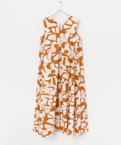 URBAN RESEARCH ROSSO WOMEN（アーバンリサーチ　ロッソ）の「サマープリントワンピース（ワンピース・レディース・オレンジ/ブラウン・FREE）」の7枚目の写真