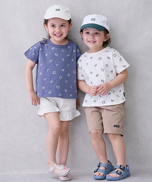 petit main(プティマイン)の「【GOODPRICE冷感】総柄半袖Tシャツ(Tシャツ/カットソー・キッズ・オフホワイト/チャコール/オレンジ/ベージュ・90cm/120cm/80cm/130cm/100cm/110cm)」の6枚目の写真