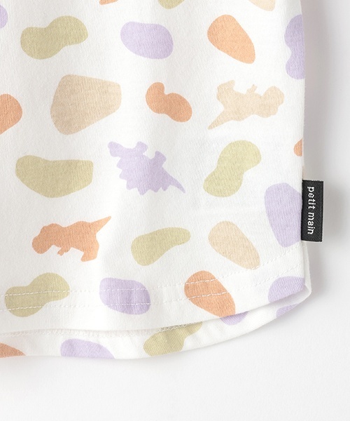 petit main(プティマイン)の「【GOODPRICE冷感】総柄半袖Tシャツ(Tシャツ/カットソー・キッズ・オフホワイト/チャコール/オレンジ/ベージュ・90cm/120cm/80cm/130cm/100cm/110cm)」の16枚目の写真