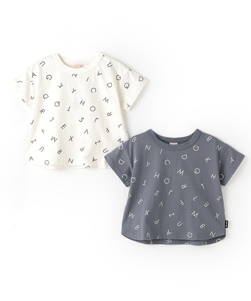 petit main(プティマイン)の「【GOODPRICE冷感】総柄半袖Tシャツ(Tシャツ/カットソー・キッズ・オフホワイト/チャコール/オレンジ/ベージュ・90cm/120cm/80cm/130cm/100cm/110cm)」の18枚目の写真