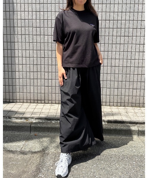 k サウザンドマイル セットアップ シャツ パンツ ブラック ワイド 半袖 セール】【THOUSAND MILE】半袖Tシャツ2点 & ワイドパンツ