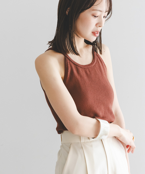 ADAWAS(アダワズ)の「ADAWAS/アダワズ STRETCH COTTON TANKTOP(タンクトップ・レディース・ホワイト/ブラック/ブラウン・FREE)」の20枚目の写真