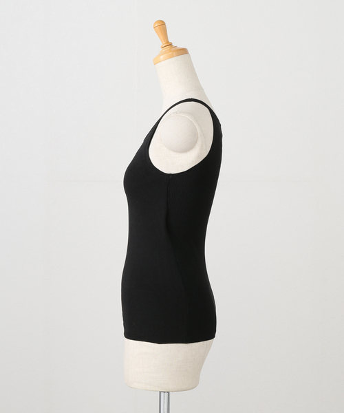 ADAWAS(アダワズ)の「ADAWAS/アダワズ STRETCH COTTON TANKTOP(タンクトップ・レディース・ホワイト/ブラック/ブラウン・FREE)」の6枚目の写真