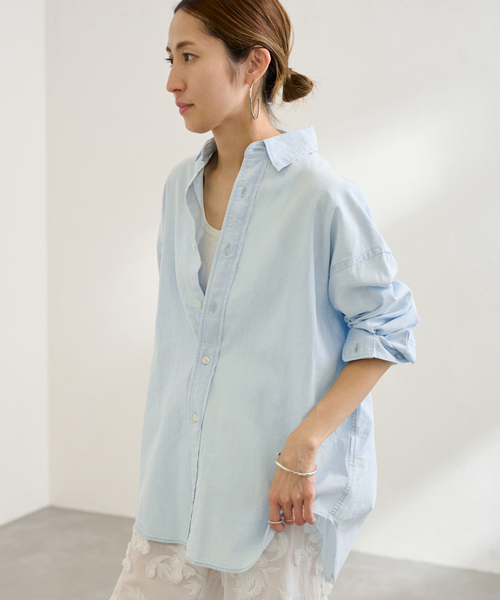 美品　フレームワーク　ダンガリー シャツ 2024　コットン　フリー　定番　人気 美品 フレームワーク ダンガリー シャツ 2024 コットン フリー