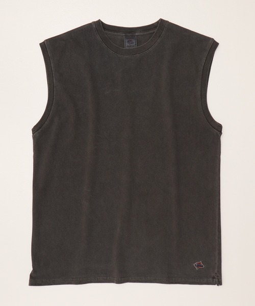 JEMORGAN（ジェーイーモーガン）の「【JEMORGAN / ジェーイーモーガン】ピグメントノースリーブ/オーバーダイ加工（タンクトップ・メンズ・ブラック/サックスブルー/オフホワイト/グリーン/パープル/オレンジ・M/L/XL）」の9枚目の写真