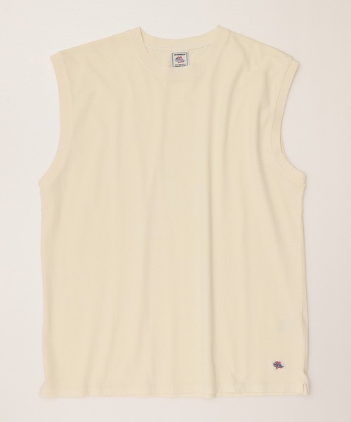 JEMORGAN（ジェーイーモーガン）の「【JEMORGAN / ジェーイーモーガン】ピグメントノースリーブ/オーバーダイ加工（タンクトップ・メンズ・ブラック/サックスブルー/オフホワイト/グリーン/パープル/オレンジ・M/L/XL）」の7枚目の写真