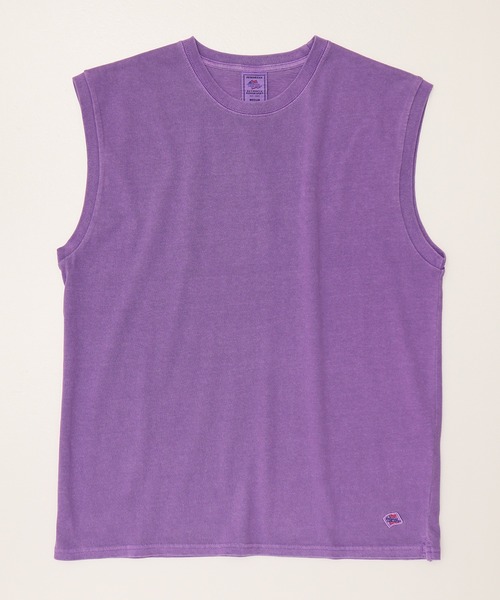 JEMORGAN（ジェーイーモーガン）の「【JEMORGAN / ジェーイーモーガン】ピグメントノースリーブ/オーバーダイ加工（タンクトップ・メンズ・ブラック/サックスブルー/オフホワイト/グリーン/パープル/オレンジ・M/L/XL）」の16枚目の写真