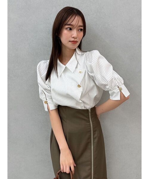 【美品】dazzlinマルチボタンデザインブラウス マルチボタンデザインブラウス（シャツ/ブラウス）｜dazzlin