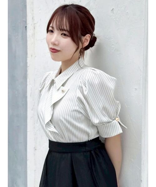 マルチボタンデザインブラウス（シャツ/ブラウス）｜dazzlin