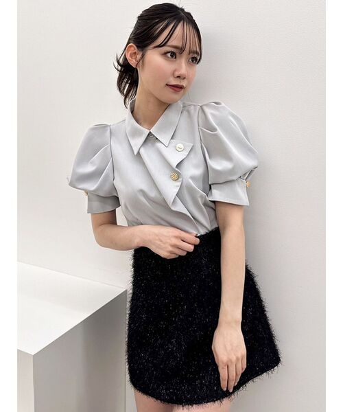 【美品】dazzlinマルチボタンデザインブラウス dazzlin ブラウス シャツ マルチボタンデザインブラウス