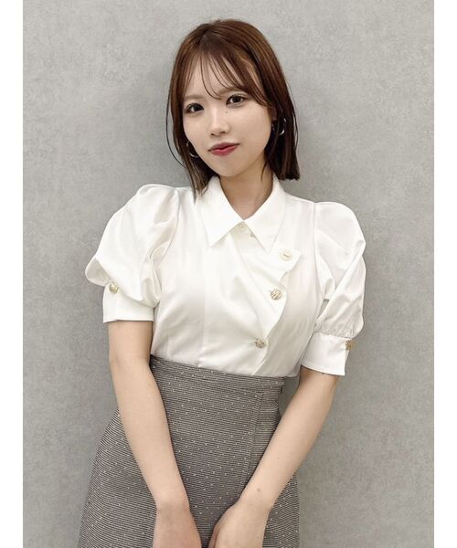 dazzlin マルチボタンデザインブラウス dazzlin ブラウス シャツ マルチボタンデザインブラウス