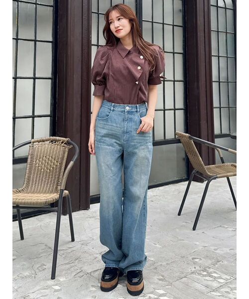 美品✨ dazzlin マルチボタンデザインブラウス マルチボタンデザインブラウス（シャツ/ブラウス）｜dazzlin