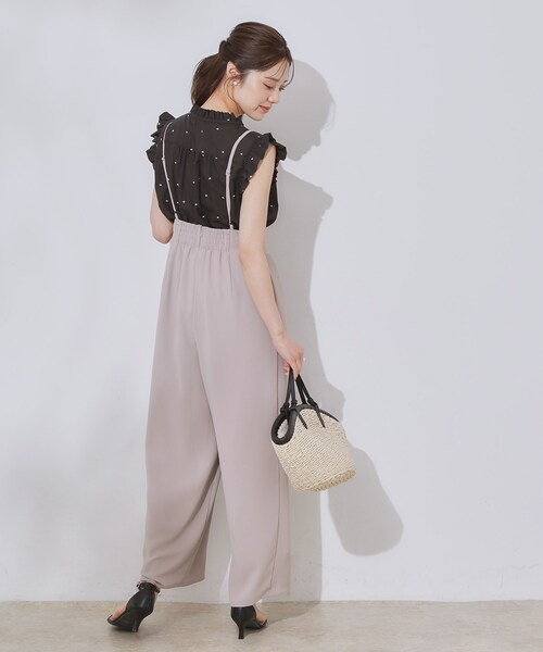 couture brooch（クチュールブローチ）の「【マシンウォッシャブル】ドット刺繍リボンデザインブラウス（シャツ/ブラウス・レディース・ブルー系5/ブラック系・38/36/42/40）」の22枚目の写真