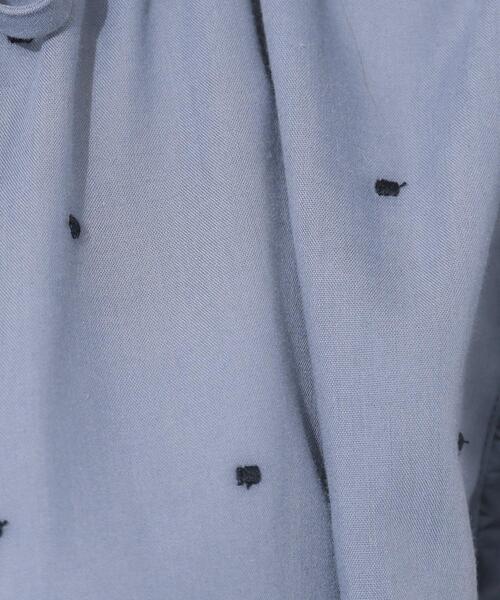 couture brooch（クチュールブローチ）の「【マシンウォッシャブル】ドット刺繍リボンデザインブラウス（シャツ/ブラウス・レディース・ブルー系5/ブラック系・38/36/42/40）」の13枚目の写真