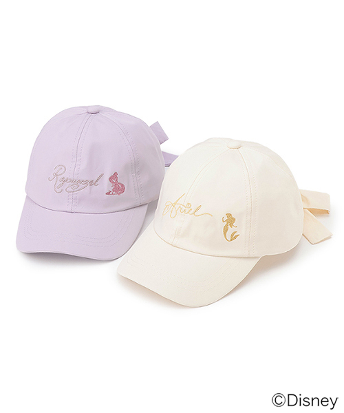 petit main(プティマイン)の「【Disney】刺しゅうバックリボンキャップ(キャップ・キッズ・アイボリー/ライトブルー/ラベンダー・50cm/52cm/54cm)」の4枚目の写真