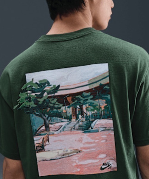 NIKE SB(ナイキエスビー)の「NIKE SB/ナイキエスビー バックプリントTシャツ マックス90 HJ0894-010/HJ0894-323(Tシャツ/カットソー・メンズ・ブラック/ダークグリーン/コーラル・XL/L/M)」の16枚目の写真