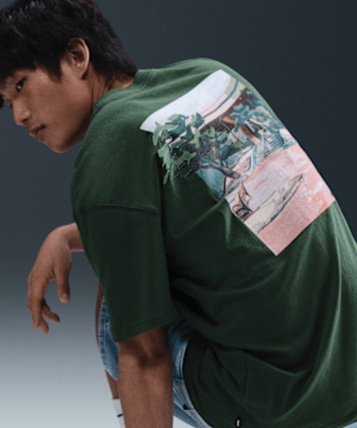 NIKE SB(ナイキエスビー)の「NIKE SB/ナイキエスビー バックプリントTシャツ マックス90 HJ0894-010/HJ0894-323(Tシャツ/カットソー・メンズ・ブラック/ダークグリーン/コーラル・XL/L/M)」の15枚目の写真