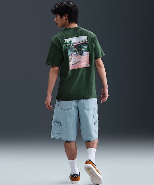 NIKE SB(ナイキエスビー)の「NIKE SB/ナイキエスビー バックプリントTシャツ マックス90 HJ0894-010/HJ0894-323(Tシャツ/カットソー・メンズ・ブラック/ダークグリーン/コーラル・XL/L/M)」の5枚目の写真