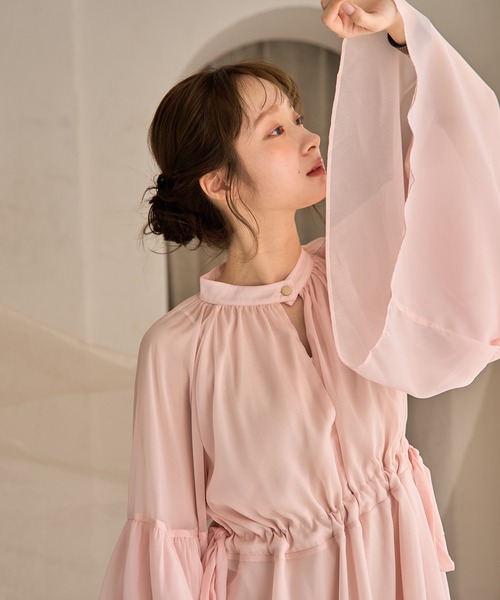 mideal（マイディール）の「2way frill sleeve tunic blouse