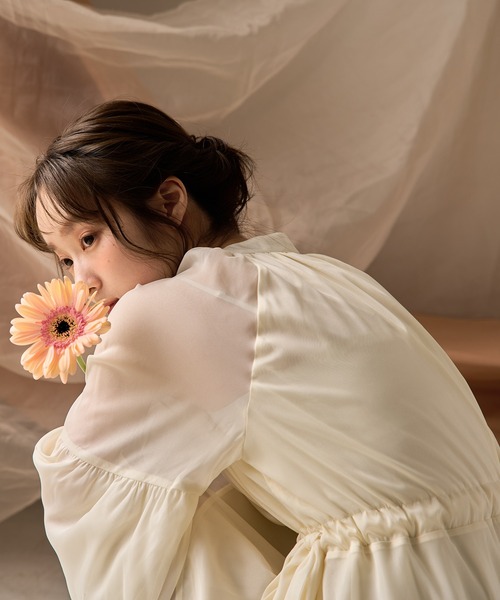 mideal（マイディール）の「2way frill sleeve tunic blouse