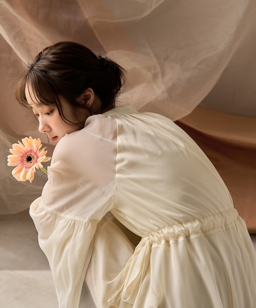 mideal（マイディール）の「2way frill sleeve tunic blouse