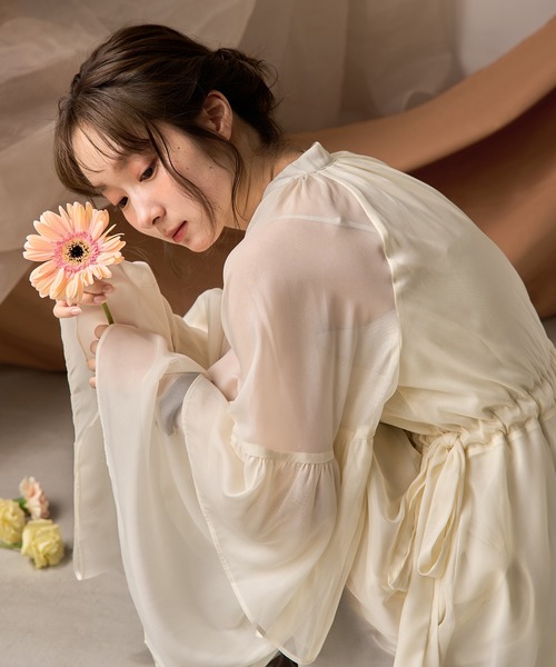 mideal（マイディール）の「2way frill sleeve tunic blouse