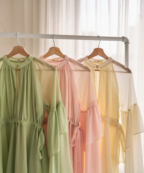 mideal（マイディール）の「2way frill sleeve tunic blouse