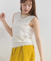 PICCIN | 【別売りアンサンブル可能】接触冷感シアーノースリーブニット(ニット/セーター)