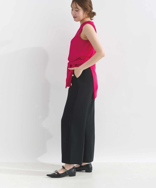 PICCIN（ピッチン）の「【別売りアンサンブル可能】接触冷感シアーノースリーブニット（ニット/セーター・レディース・チェリーピンク/オフホワイト/イエロー/ブラック/ターコイズブルー・M）」の18枚目の写真