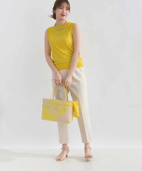 ニット セーター 「別売りアンサンブル可能」接触冷感シアーノースリーブニット レディース セール】【別売りアンサンブル可能】接触冷感シアーノースリーブ