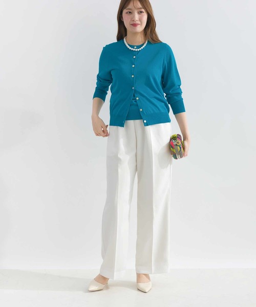 PICCIN（ピッチン）の「【別売りアンサンブル可能】接触冷感シアーノースリーブニット（ニット/セーター・レディース・チェリーピンク/オフホワイト/イエロー/ブラック/ターコイズブルー・M）」の11枚目の写真