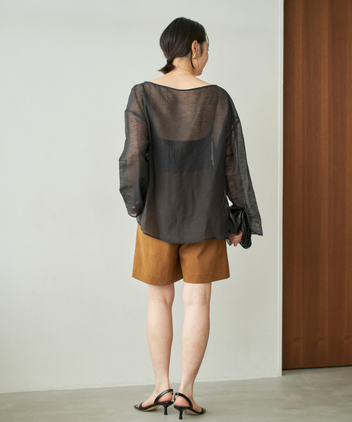 セール】Mesh Sheer ブラウス（シャツ/ブラウス）｜Plage