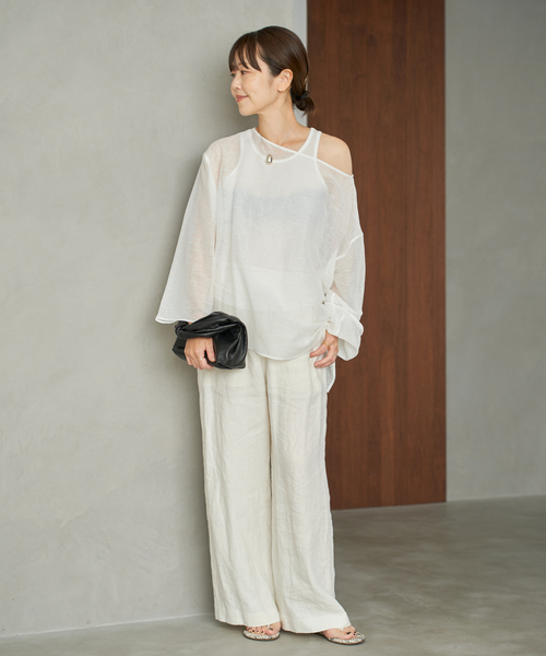 今季plage プラージュ　Mesh Sheer ブラウス plage ブラウス シャツ Mesh Sheer レディース : ZOZOTOWN Yahoo
