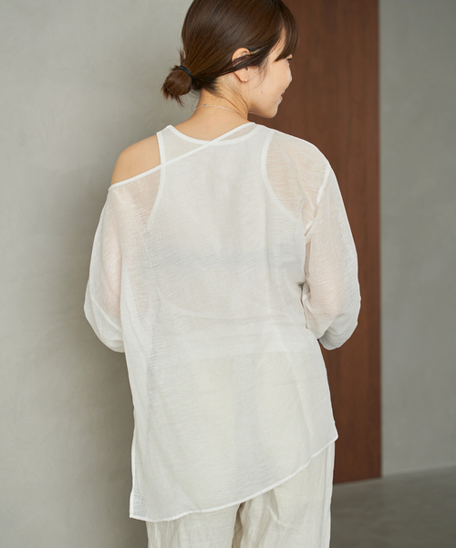 今季plage プラージュ　Mesh Sheer ブラウス plage ブラウス シャツ Mesh Sheer レディース : ZOZOTOWN Yahoo
