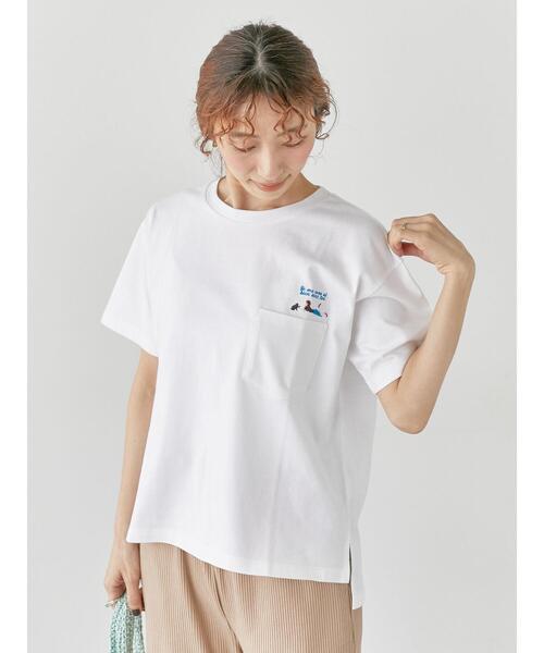 セール】メガネ刺繍Tシャツ（Tシャツ/カットソー）｜Lugnoncure