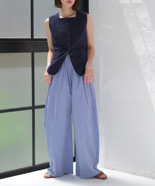 AKTE(アクテ)の「ライトコットンボリュームパンツ(その他パンツ・レディース・ブルー/バーガンディー・FREE/TALL)」の12枚目の写真