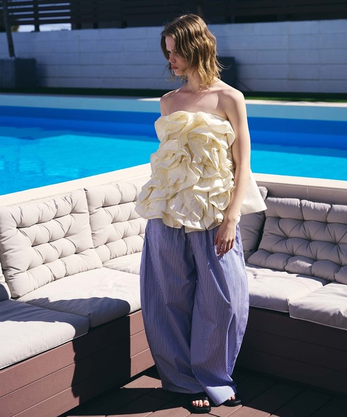 AKTE(アクテ)の「ライトコットンボリュームパンツ(その他パンツ・レディース・ブルー/バーガンディー・FREE/TALL)」の16枚目の写真