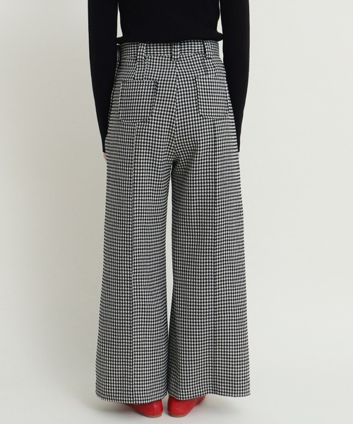 Dot＆Stripes CHILD WOMAN（ドットアンドストライプス　チャイルドウーマン）の「ウールギンガム ワイドパンツ（その他パンツ・レディース・ブラック・36/38）」の3枚目の写真