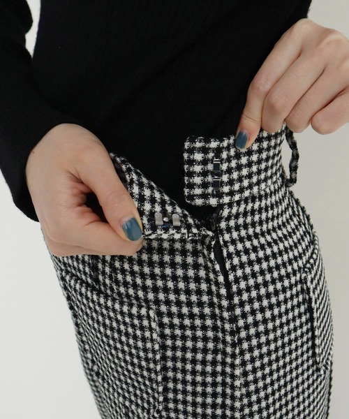 Dot＆Stripes CHILD WOMAN（ドットアンドストライプス　チャイルドウーマン）の「ウールギンガム ワイドパンツ（その他パンツ・レディース・ブラック・36/38）」の12枚目の写真