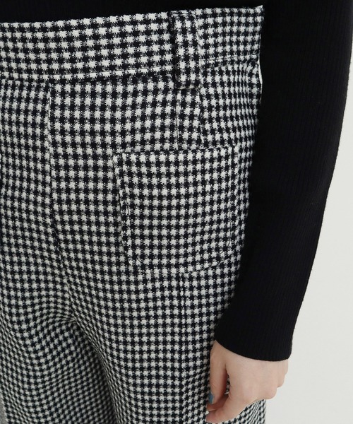 Dot＆Stripes CHILD WOMAN（ドットアンドストライプス　チャイルドウーマン）の「ウールギンガム ワイドパンツ（その他パンツ・レディース・ブラック・36/38）」の5枚目の写真