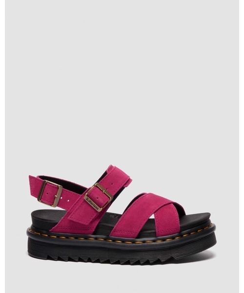 セール! Dr.Martens ゼブラ柄 Voss II Hair-On サンダル Voss II Hair-On Zebra Print Sandals in Black | Dr. Martens