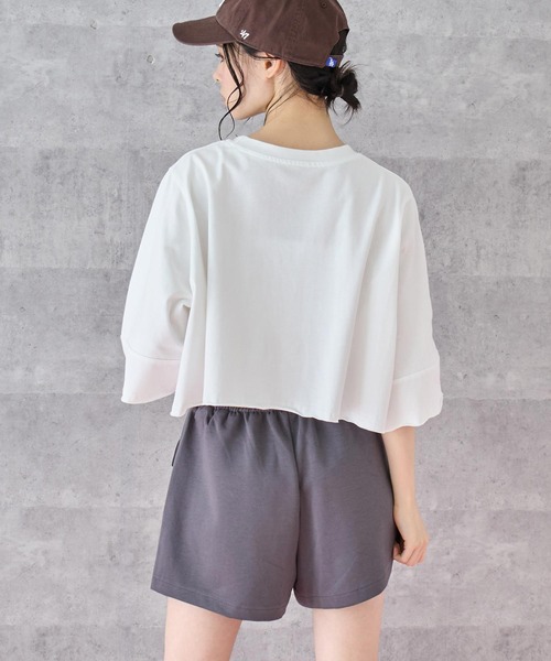 ANAP(アナップ)の「クロップド ハートロゴ Tシャツ(Tシャツ/カットソー・レディース・ホワイト/アイボリー/ブラック・FREE)」の19枚目の写真