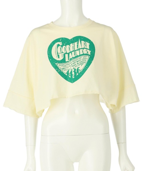 ANAP(アナップ)の「クロップド ハートロゴ Tシャツ(Tシャツ/カットソー・レディース・ホワイト/アイボリー/ブラック・FREE)」の7枚目の写真