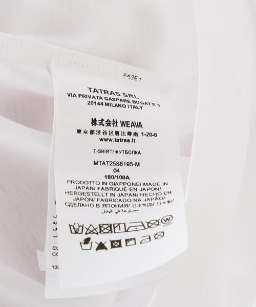 TATRAS(タトラス)の「TATRAS(タトラス)SELO セロ(Tシャツ/カットソー・メンズ・ブラック/ホワイト・3/2/1/4)」の14枚目の写真