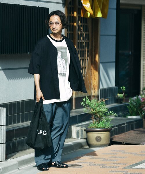 Russell Athletic（ラッセルアスレティック）の「吸水速乾 RUSSELL ATHLETIC 別注 Dri-Power(R) ベースボールシャツ（シャツ/ブラウス・メンズ・チャコールグレー/ライトブルー/ブラック・MEDIUM/LARGE）」の7枚目の写真